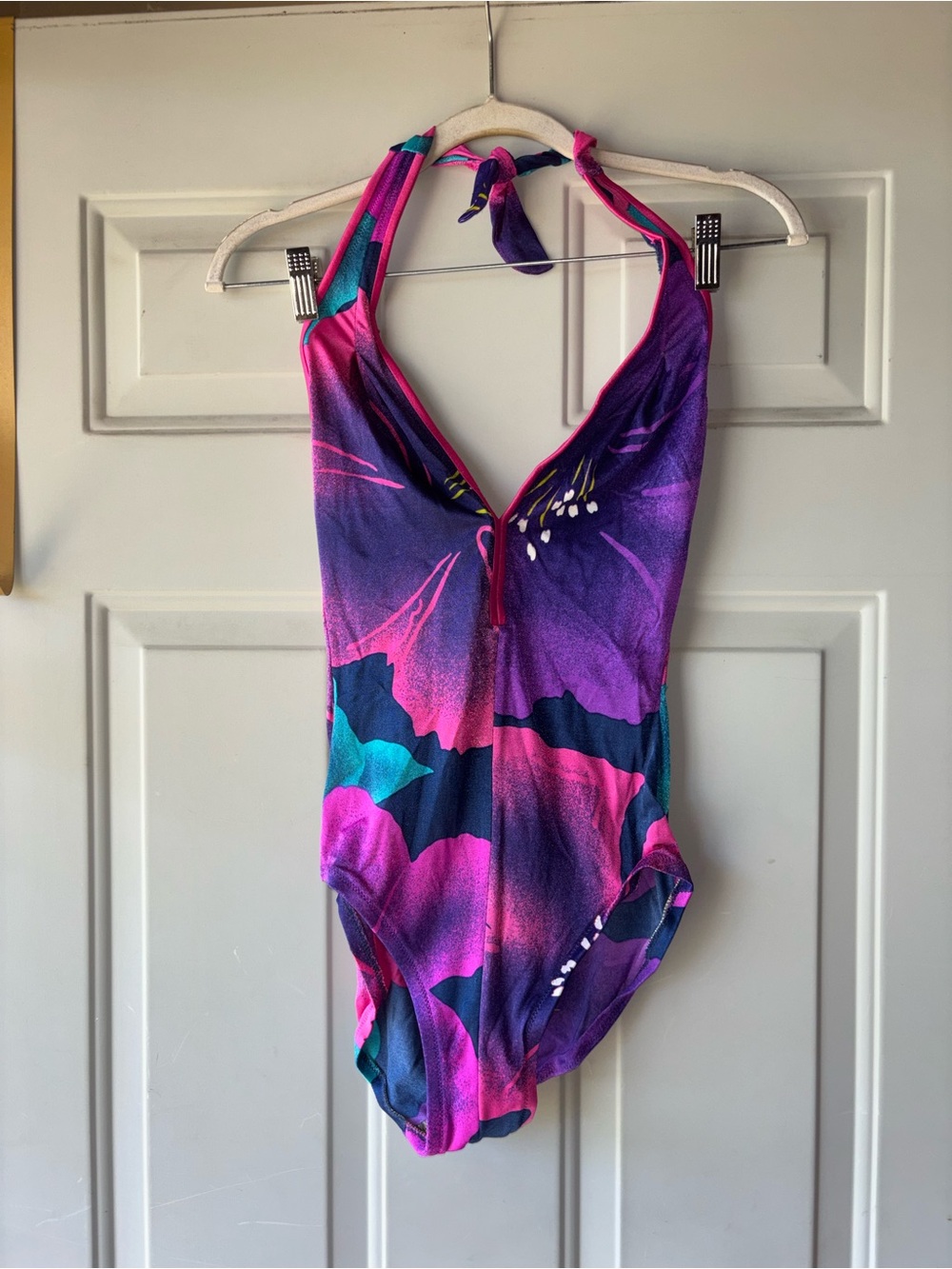 DeWeese Designs vintage 70s/80s 1-piece swimsuit size 12/34 *Flaw*